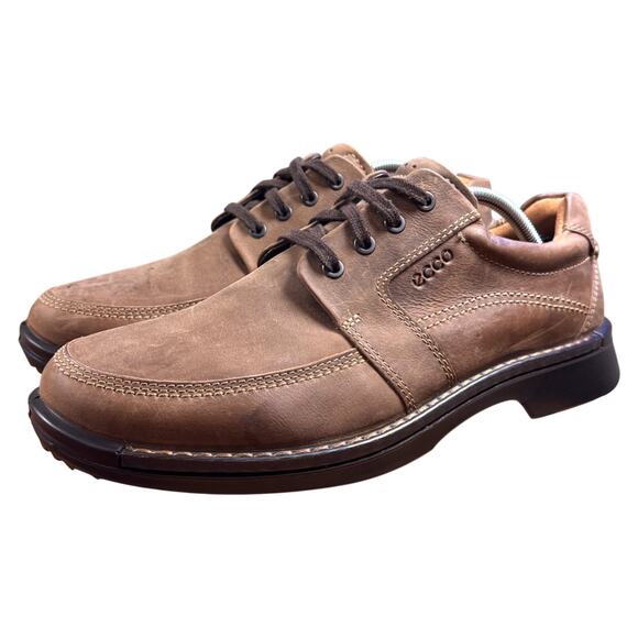 ECCO Fusion II Mens 44/US 10 Coca Brown Leather Nubuck Lace Up Casual Tie Oxford main image 13